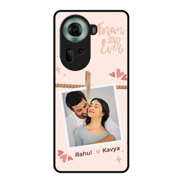 Oppo Reno 11 5G Custom Glass Phone Case - Forever And Ever Love Design Oppo Reno 11 5G Custom Glass Phone Case - Forever And Ever Love Design