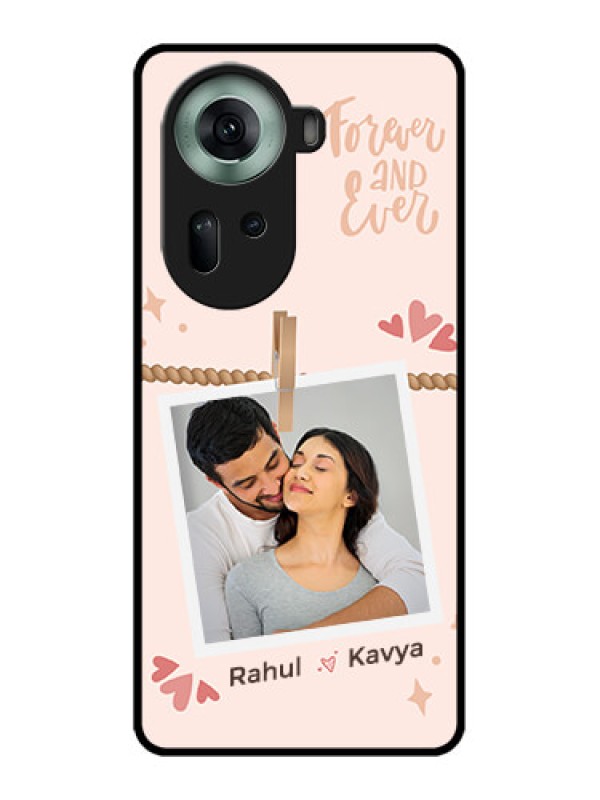 Custom Oppo Reno 11 5G Custom Glass Phone Case - Forever And Ever Love Design