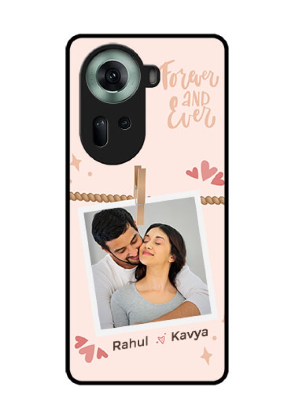 Oppo Reno 11 5G Custom Glass Phone Case - Forever And Ever Love Design