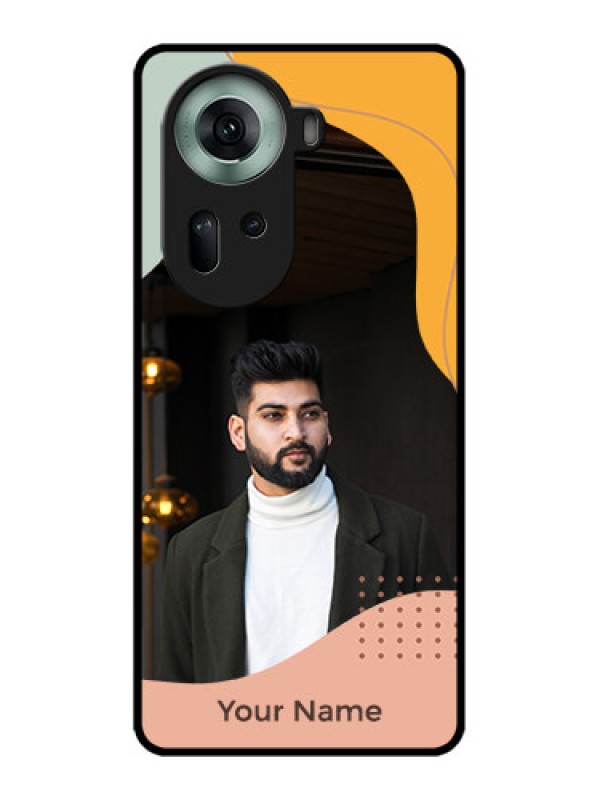 Custom Oppo Reno 11 5G Custom Glass Phone Case - Tri - Coloured Overlay Design