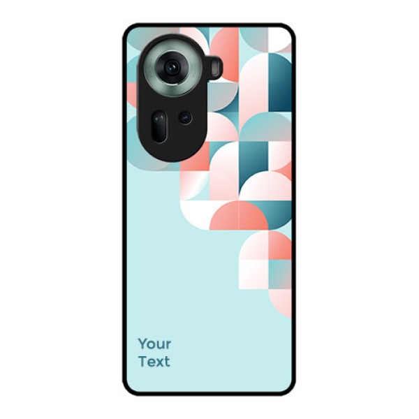 Oppo Reno 11 5G Custom Glass Phone Case - Stylish Semi - Circle Pattern Design