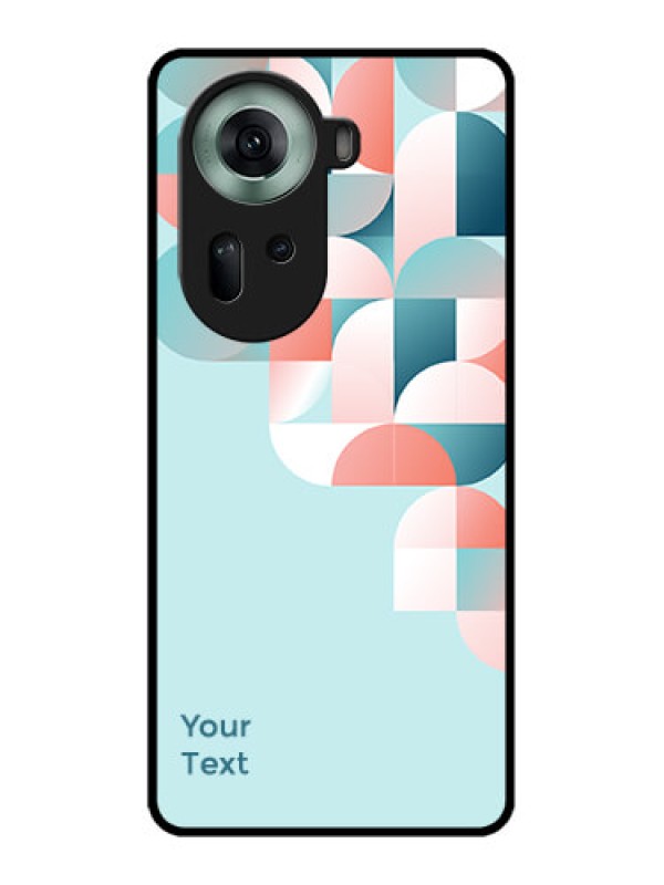 Custom Oppo Reno 11 5G Custom Glass Phone Case - Stylish Semi - Circle Pattern Design