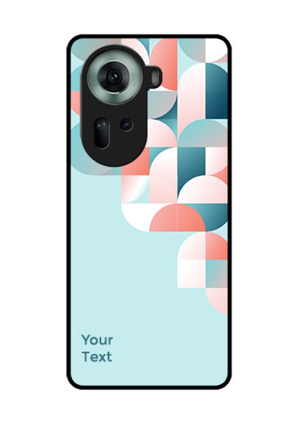 Oppo Reno 11 5G Custom Glass Phone Case - Stylish Semi - Circle Pattern Design