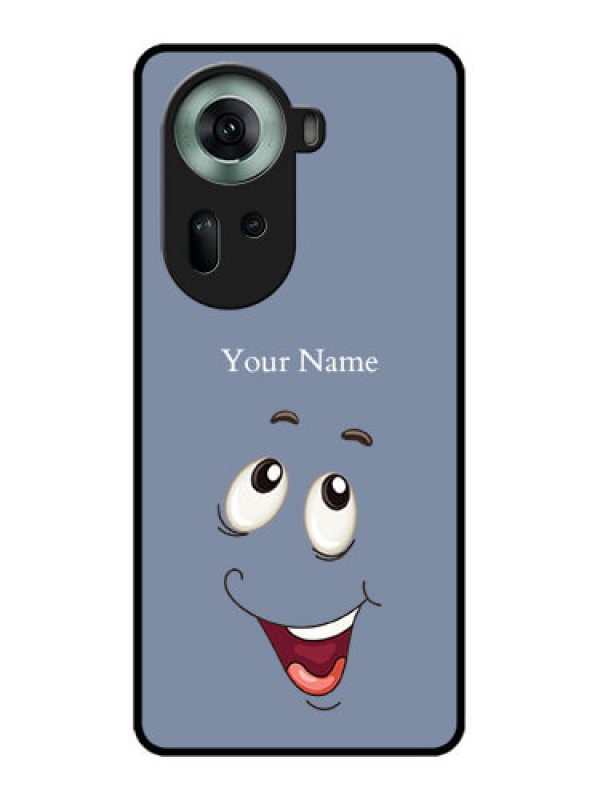 Custom Oppo Reno 11 5G Custom Glass Phone Case - Laughing Cartoon Face Design
