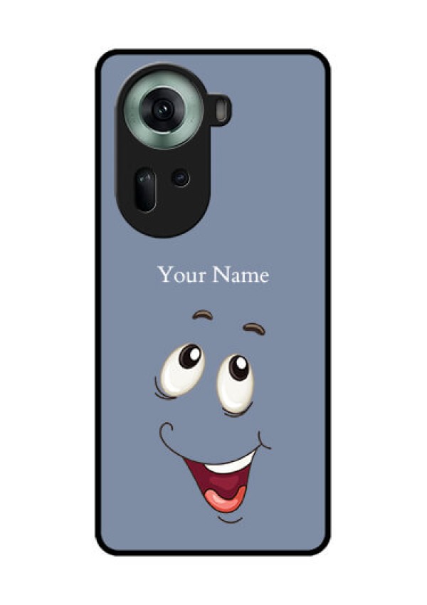 Oppo Reno 11 5G Custom Glass Phone Case - Laughing Cartoon Face Design