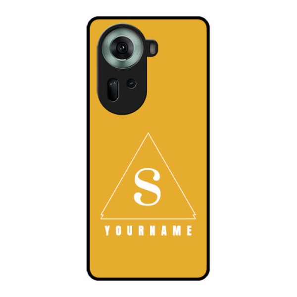Oppo Reno 11 5G Custom Glass Phone Case - Simple Triangle Design