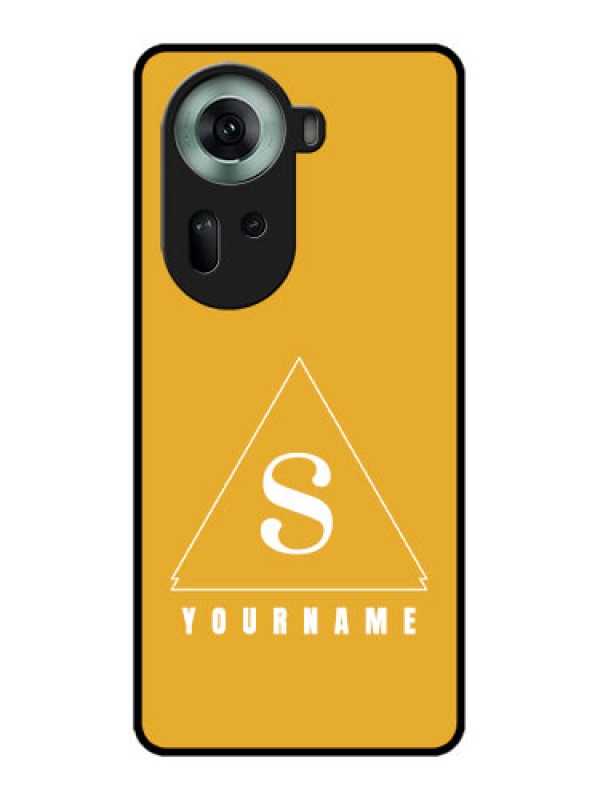 Custom Oppo Reno 11 5G Custom Glass Phone Case - Simple Triangle Design