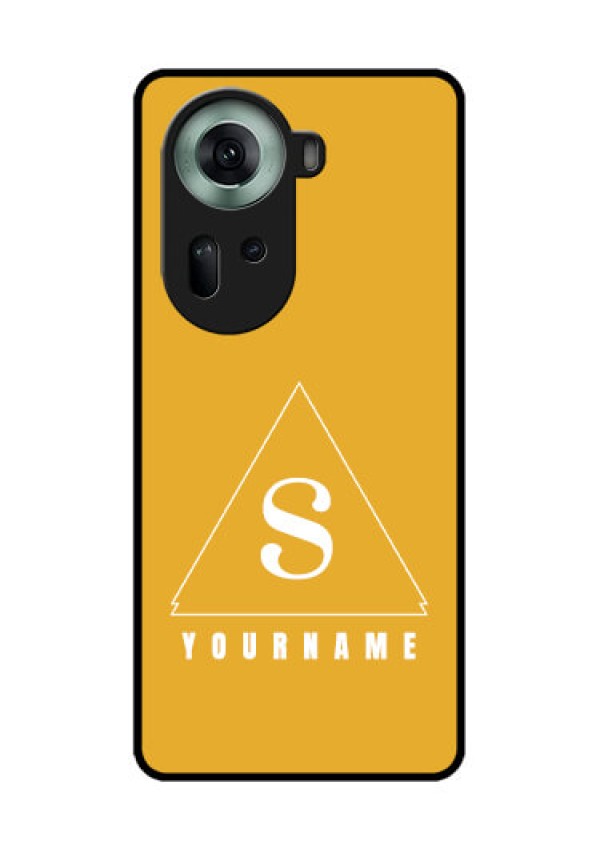 Oppo Reno 11 5G Custom Glass Phone Case - Simple Triangle Design