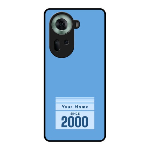 Oppo Reno 11 5G Custom Glass Phone Case - Custom Year Of Birth Design Oppo Reno 11 5G Custom Glass Phone Case - Custom Year Of Birth Design