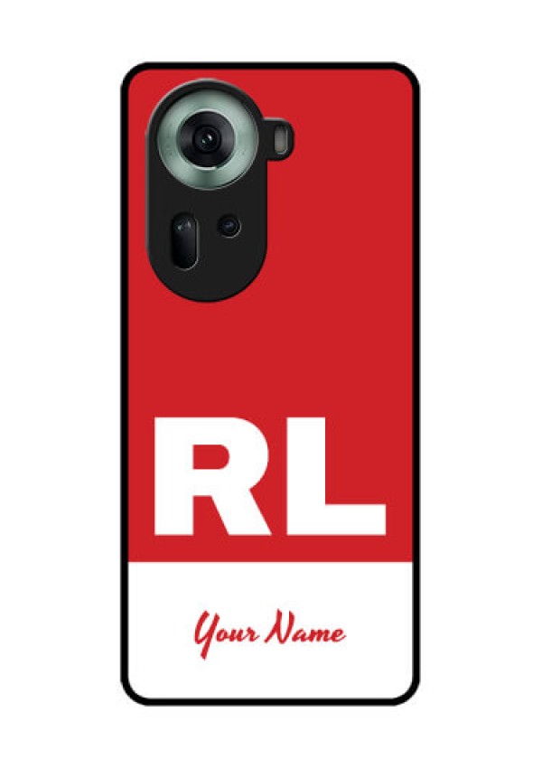 Oppo Reno 11 5G Custom Glass Phone Case - Dual Tone Custom Text Design