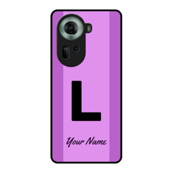 Oppo Reno 11 5G Custom Glass Phone Case - Tricolor Custom Text Design Oppo Reno 11 5G Custom Glass Phone Case - Tricolor Custom Text Design