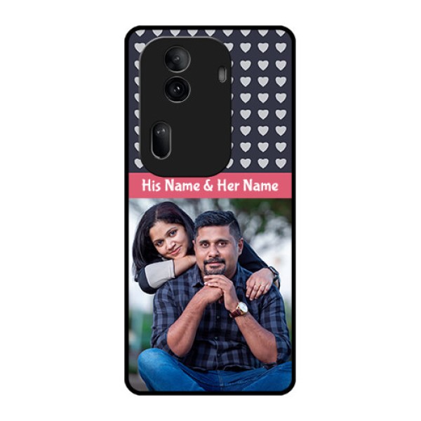 Oppo Reno 11 Pro 5G Custom Glass Phone Case - Love Symbols Design