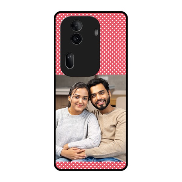 Oppo Reno 11 Pro 5G Custom Glass Phone Case - White Dotted Design