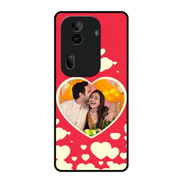 Oppo Reno 11 Pro 5G Custom Glass Phone Case - Love Symbols Phone Cover Design