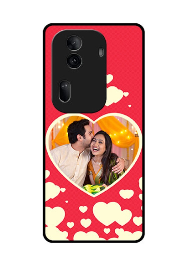 Oppo Reno 11 Pro 5G Custom Glass Phone Case - Love Symbols Phone Cover Design