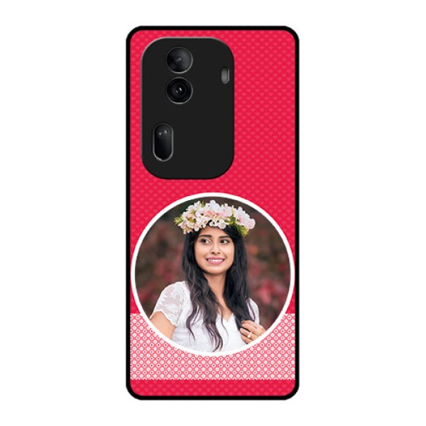 Oppo Reno 11 Pro 5G Custom Glass Phone Case - Pink Color Pattern Design Oppo Reno 11 Pro 5G Custom Glass Phone Case - Pink Color Pattern Design