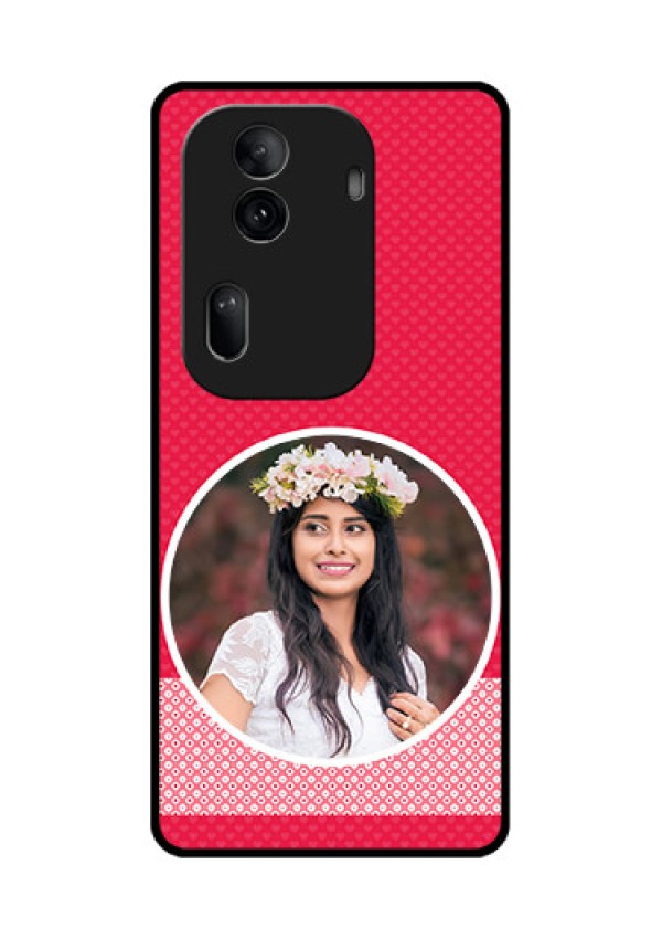 Oppo Reno 11 Pro 5G Custom Glass Phone Case - Pink Color Pattern Design