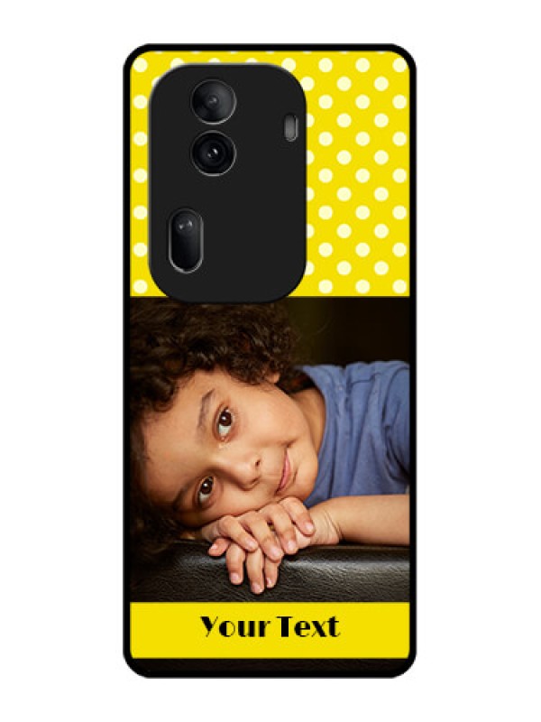 Custom Oppo Reno 11 Pro 5G Custom Glass Phone Case - Bright Yellow Case Design