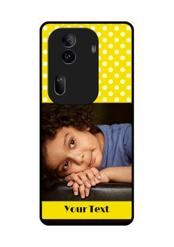 Oppo Reno 11 Pro 5G Custom Glass Phone Case - Bright Yellow Case Design