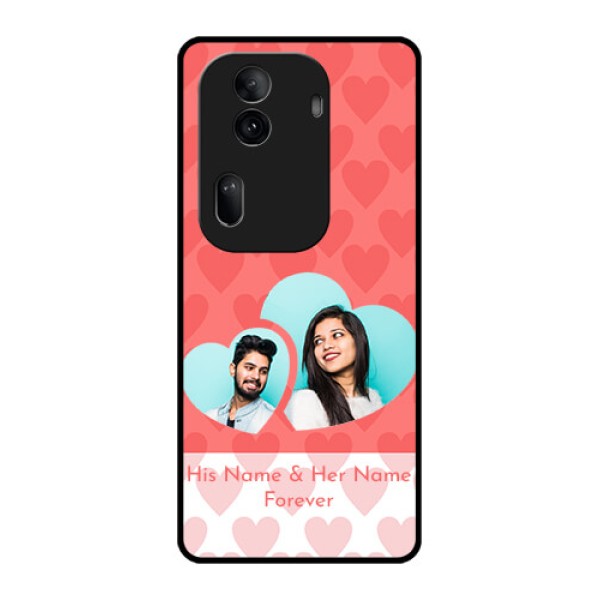 Oppo Reno 11 Pro 5G Custom Glass Phone Case - Couple Pic Upload Design