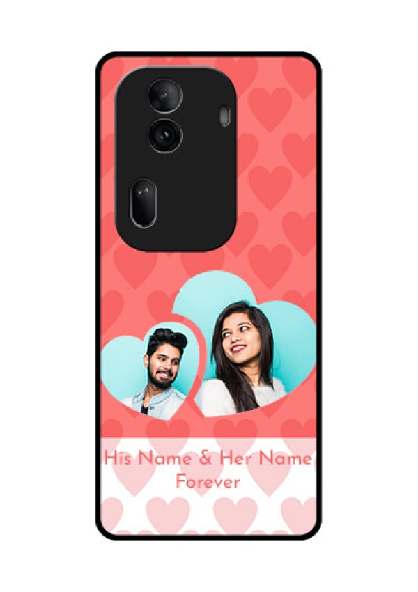Oppo Reno 11 Pro 5G Custom Glass Phone Case - Couple Pic Upload Design