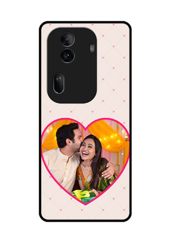 Oppo Reno 11 Pro 5G Custom Glass Phone Case - Heart Shape Design