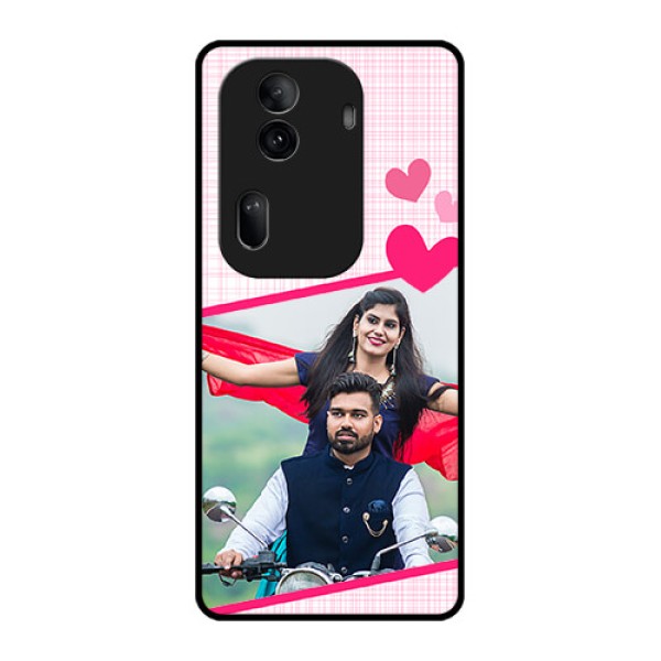 Oppo Reno 11 Pro 5G Custom Glass Phone Case - Love Shape Heart Design