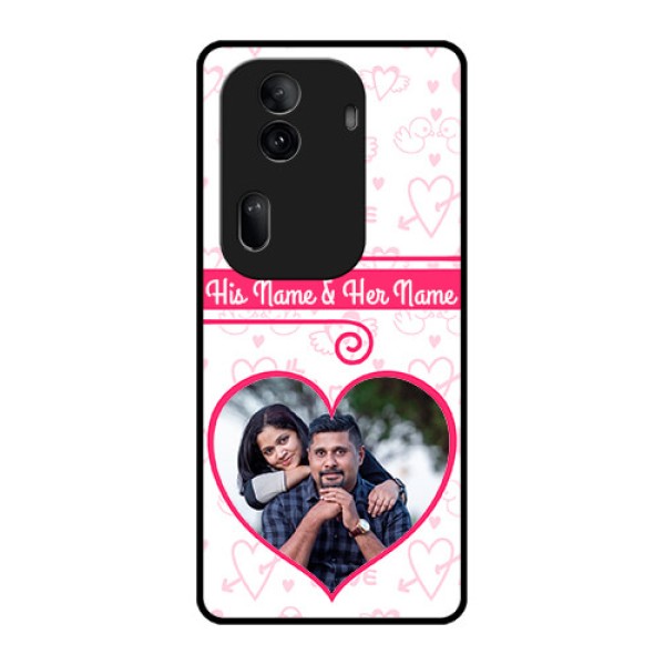 Oppo Reno 11 Pro 5G Custom Glass Phone Case - Heart Shape Love Design Oppo Reno 11 Pro 5G Custom Glass Phone Case - Heart Shape Love Design