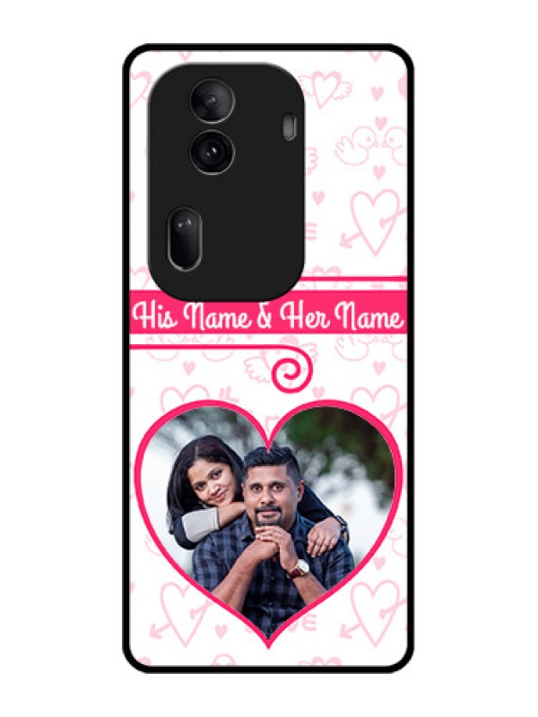 Custom Oppo Reno 11 Pro 5G Custom Glass Phone Case - Heart Shape Love Design