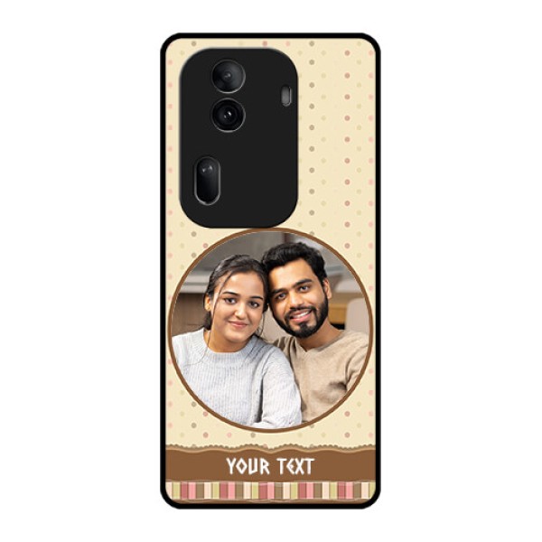 Oppo Reno 11 Pro 5G Custom Glass Phone Case - Brown Dotted Mobile Case Design