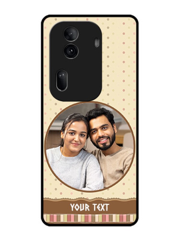 Custom Oppo Reno 11 Pro 5G Custom Glass Phone Case - Brown Dotted Mobile Case Design