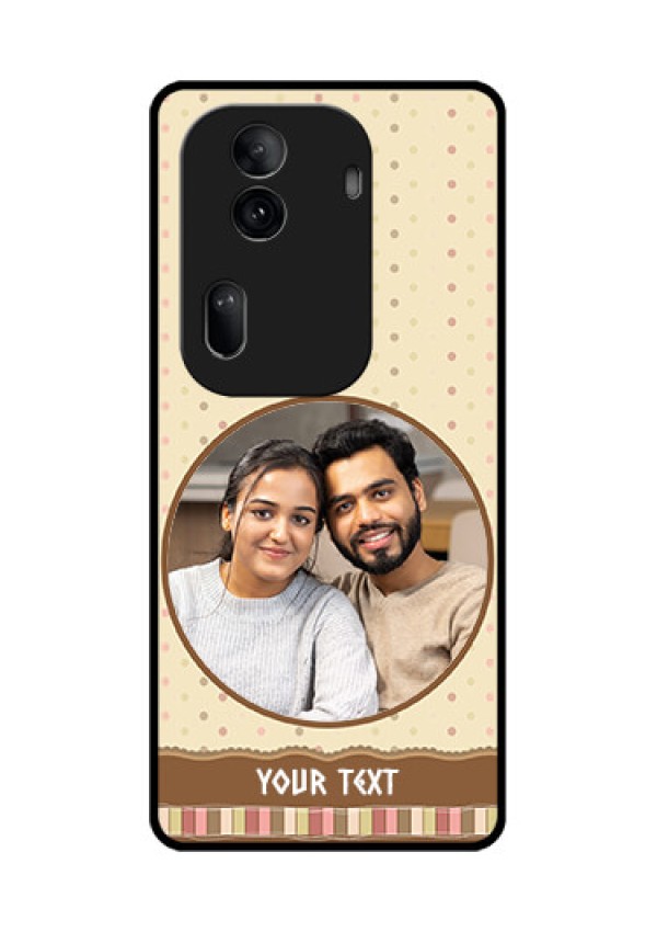 Oppo Reno 11 Pro 5G Custom Glass Phone Case - Brown Dotted Mobile Case Design
