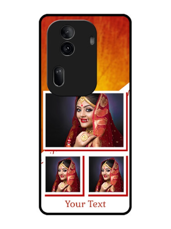 Custom Oppo Reno 11 Pro 5G Custom Glass Phone Case - Wedding Memories Design