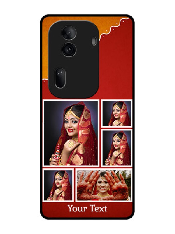 Custom Oppo Reno 11 Pro 5G Custom Glass Phone Case - Wedding Pic Upload Design
