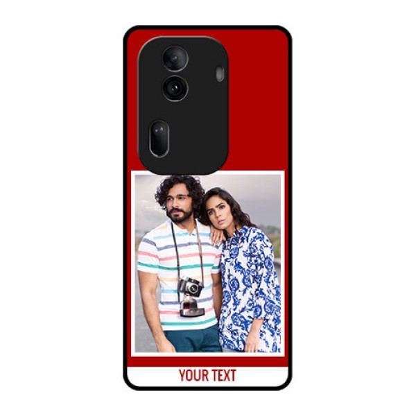 Oppo Reno 11 Pro 5G Custom Glass Phone Case - Red Color Design
