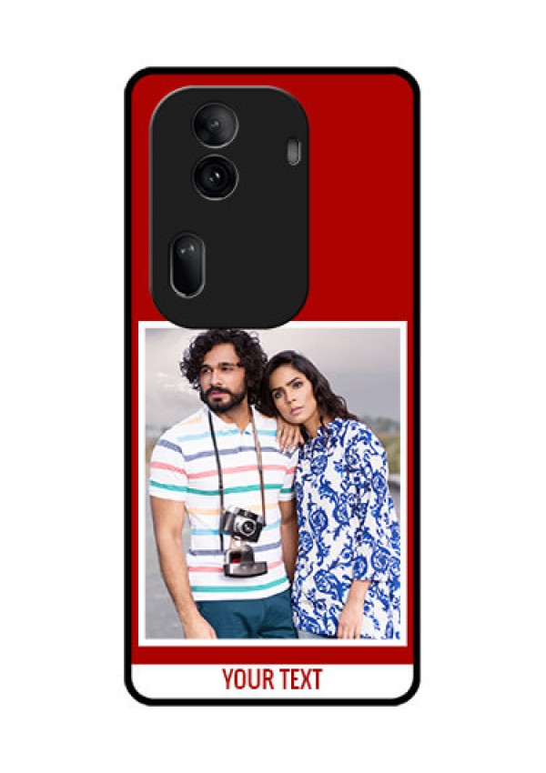 Oppo Reno 11 Pro 5G Custom Glass Phone Case - Red Color Design
