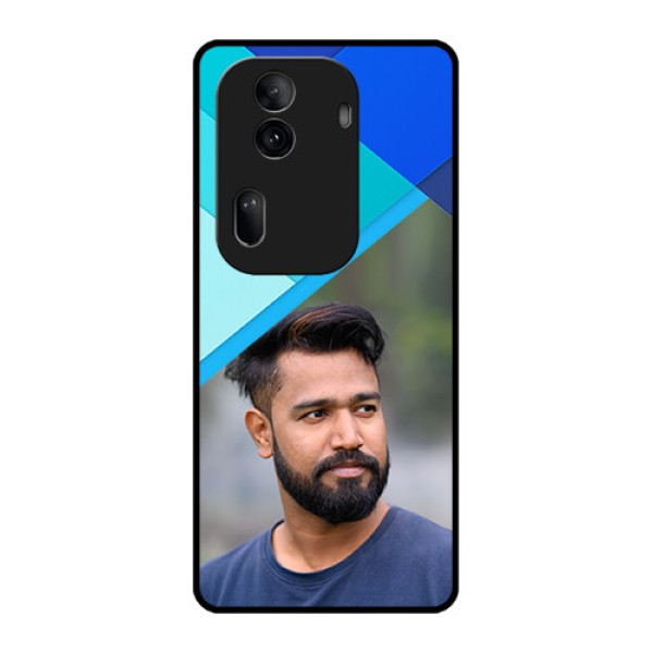 Oppo Reno 11 Pro 5G Custom Glass Phone Case - Blue Pattern Design