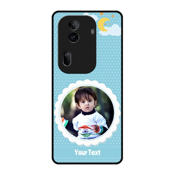 Oppo Reno 11 Pro 5G Custom Glass Phone Case - Violet Pattern Design