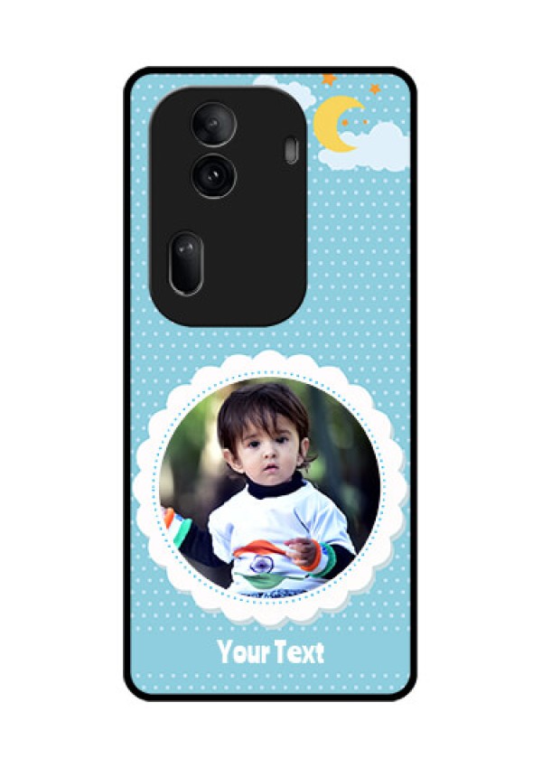Oppo Reno 11 Pro 5G Custom Glass Phone Case - Violet Pattern Design