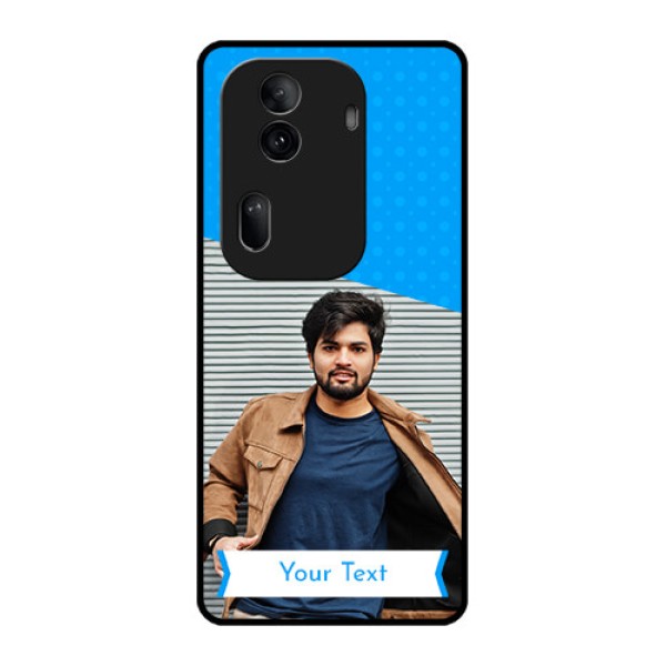 Oppo Reno 11 Pro 5G Custom Glass Phone Case - Simple Blue Color Design