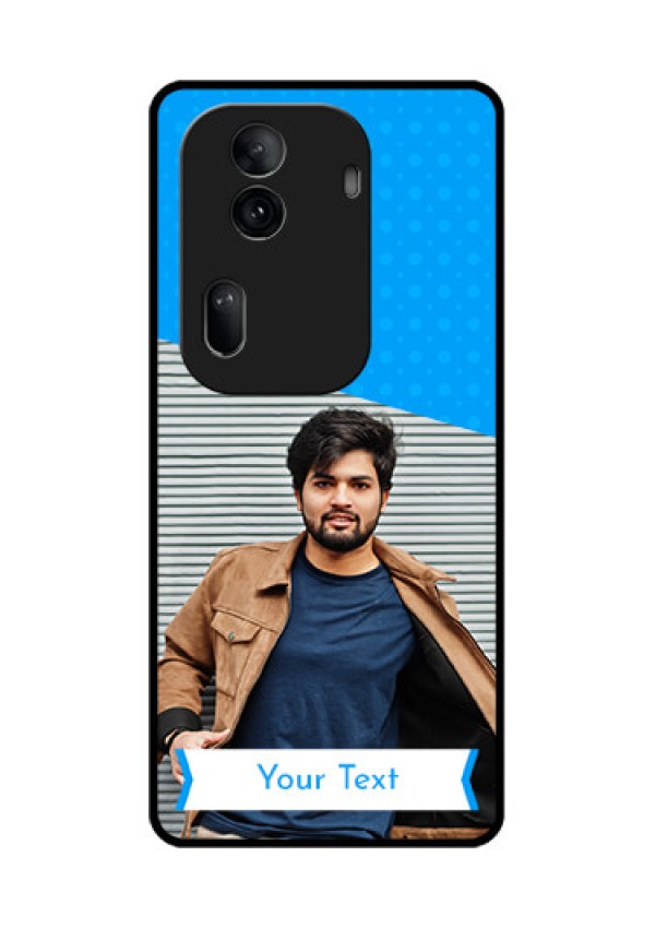 Oppo Reno 11 Pro 5G Custom Glass Phone Case - Simple Blue Color Design