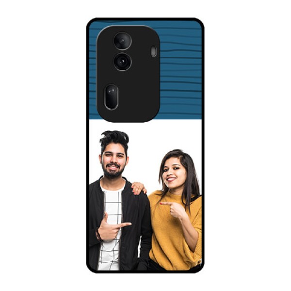 Oppo Reno 11 Pro 5G Custom Glass Phone Case - Blue Pattern Cover Design Oppo Reno 11 Pro 5G Custom Glass Phone Case - Blue Pattern Cover Design