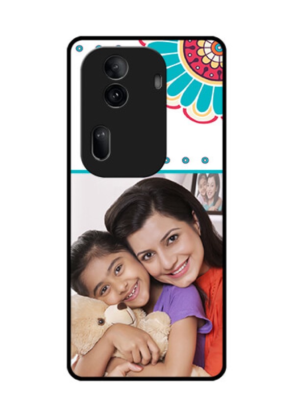 Oppo Reno 11 Pro 5G Custom Glass Phone Case - Flower Design
