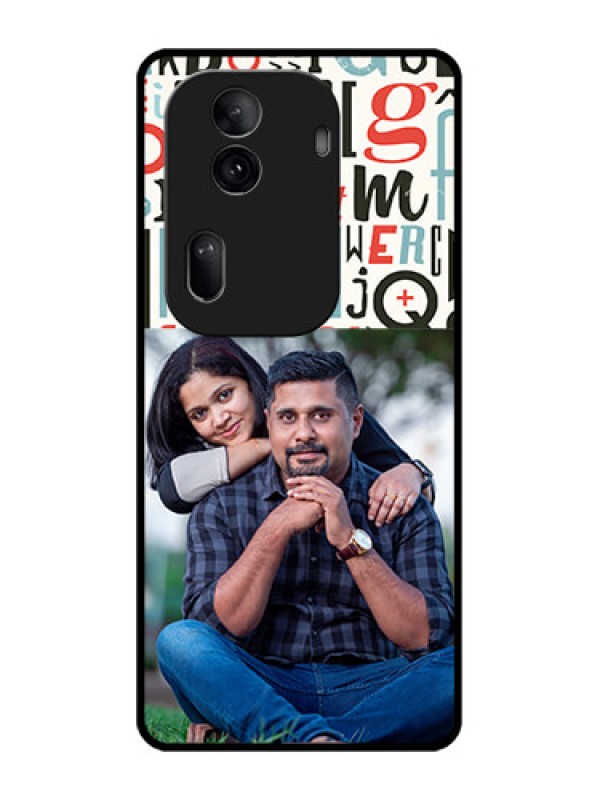 Custom Oppo Reno 11 Pro 5G Custom Glass Phone Case - Alphabet Design