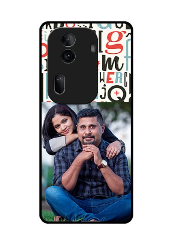 Oppo Reno 11 Pro 5G Custom Glass Phone Case - Alphabet Design