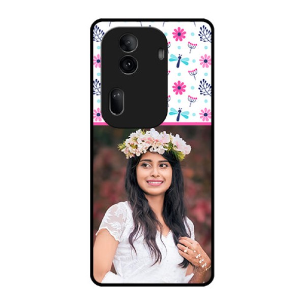 Oppo Reno 11 Pro 5G Custom Glass Phone Case - Colorful Flower Design