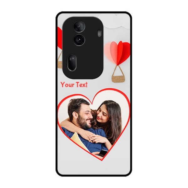 Oppo Reno 11 Pro 5G Custom Glass Phone Case - Parachute Love Design
