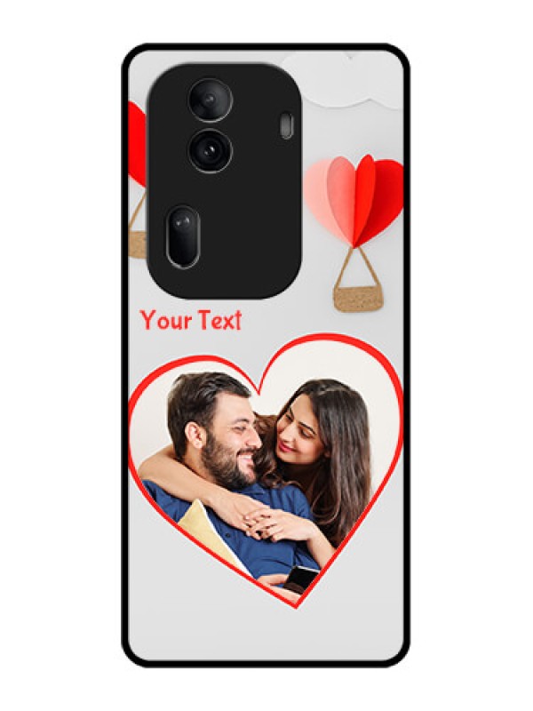 Custom Oppo Reno 11 Pro 5G Custom Glass Phone Case - Parachute Love Design