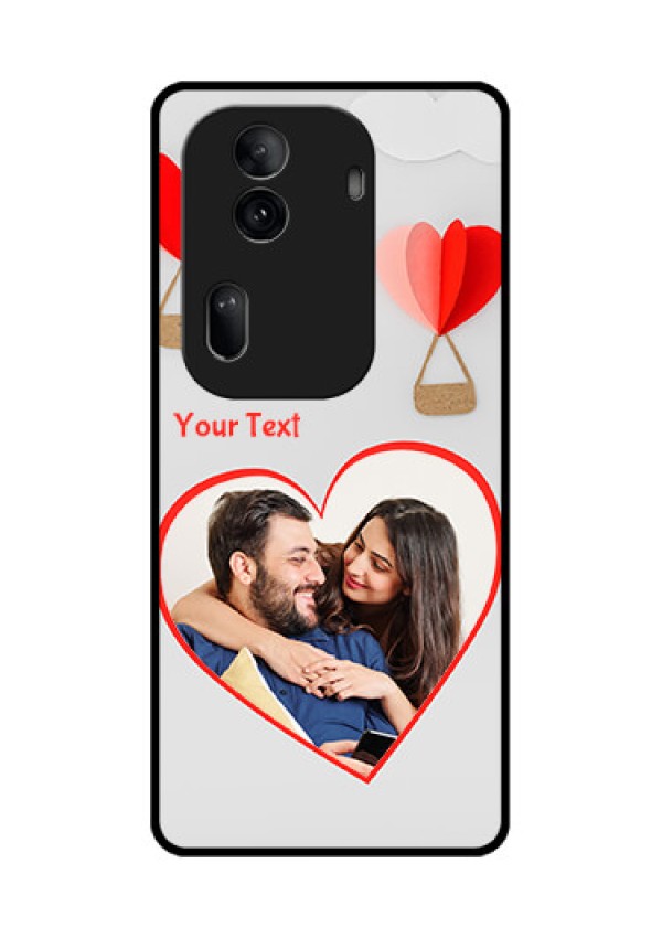 Oppo Reno 11 Pro 5G Custom Glass Phone Case - Parachute Love Design