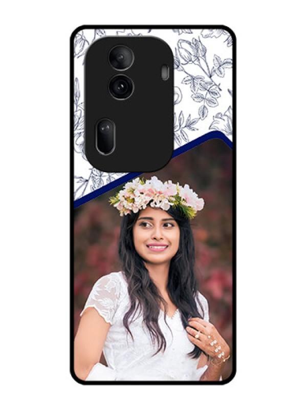 Custom Oppo Reno 11 Pro 5G Custom Glass Phone Case - Classy Floral Design